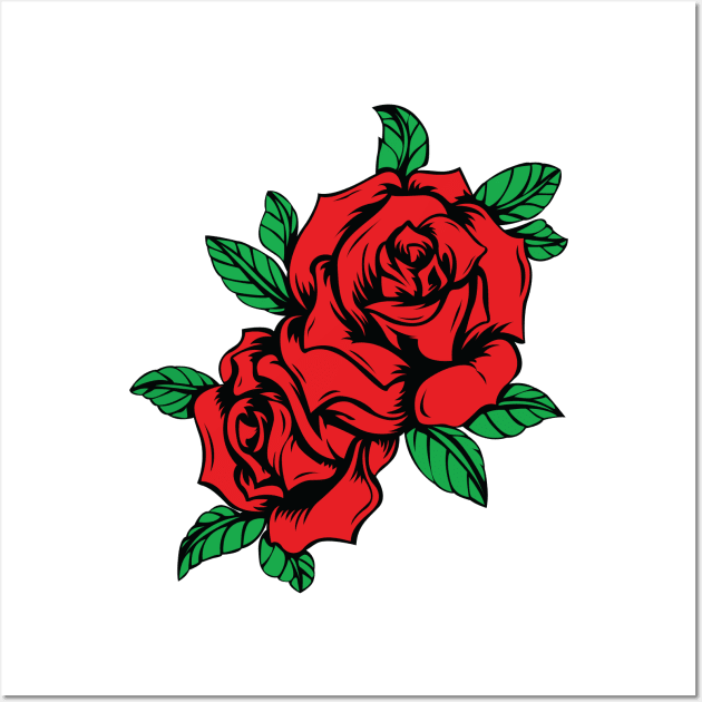 Rose Wall Art by White Name